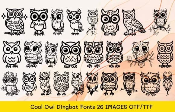 Cool Owl by MOMAT THIRTYONE — Dingbats Font
