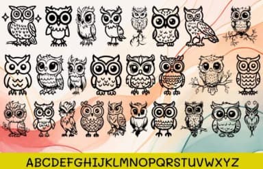 Cool Owl by MOMAT THIRTYONE — Dingbats Font — thumbnail 2