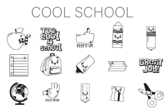 Cool School Dingbats by Illustration Ink — Dingbats Font