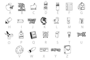 Cool School Dingbats by Illustration Ink — Dingbats Font — thumbnail 2