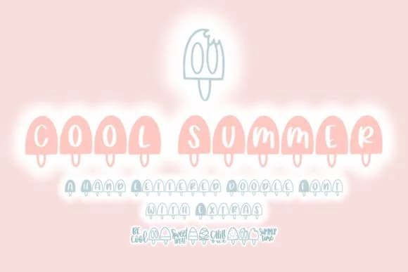 Cool Summer by Fairways and Chalkboards — Dingbats Font