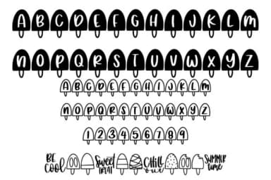 Cool Summer by Fairways and Chalkboards — Dingbats Font — thumbnail 2