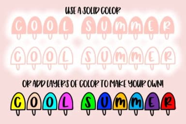 Cool Summer by Fairways and Chalkboards — Dingbats Font — thumbnail 4