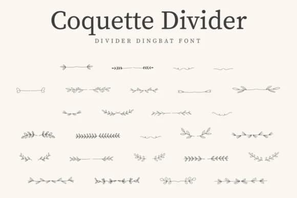 Coquette Divider by CraftedType Studio — Dingbats Font