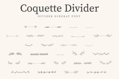 Coquette Divider by CraftedType Studio — Dingbats Font — thumbnail 1