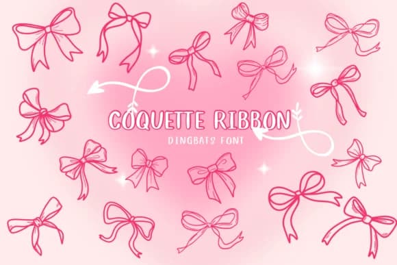 Coquette Ribbon by CHANOK — Dingbats Font
