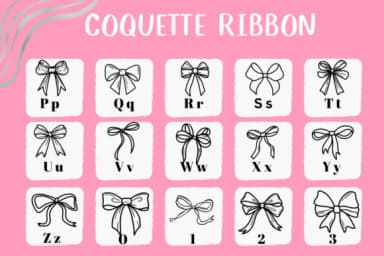 Coquette Ribbon by CHANOK — Dingbats Font — thumbnail 3