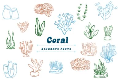 Coral by Suphitchaya — Dingbats Font — thumbnail 1