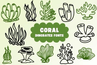 Coral by Natchuta — Dingbats Font — thumbnail 1