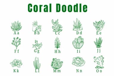 Coral Doodle by Suphitchaya — Dingbats Font — thumbnail 2