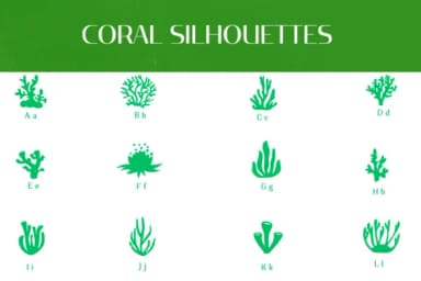 Coral Silhouettes by Heartcraft Atelier — Dingbats Font — thumbnail 2