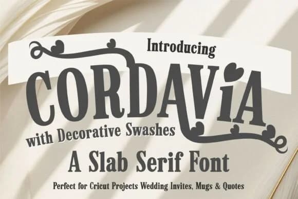 Cordavia Bold Swash by TonisArtStudio — Slab Serif Font