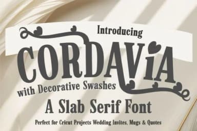 Cordavia Bold Swash by TonisArtStudio — Slab Serif Font — thumbnail 1