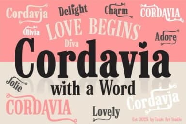 Cordavia Bold Swash by TonisArtStudio — Slab Serif Font — thumbnail 2