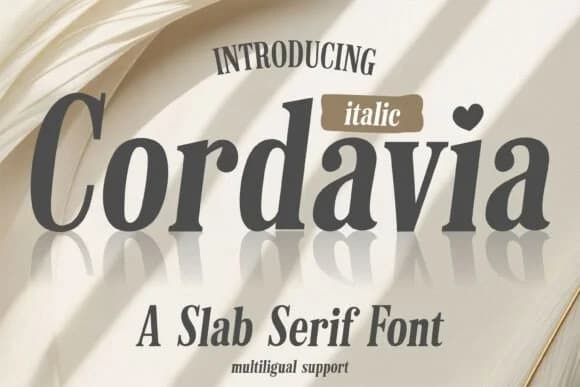 Cordavia Italic by TonisArtStudio — Slab Serif Font