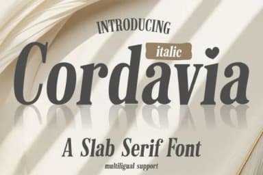 Cordavia Italic by TonisArtStudio — Slab Serif Font — thumbnail 1