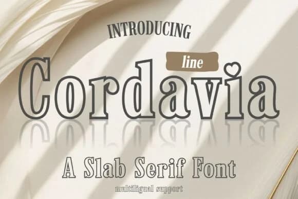 Cordavia Line by TonisArtStudio — Slab Serif Font