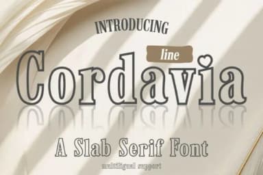 Cordavia Line by TonisArtStudio — Slab Serif Font — thumbnail 1
