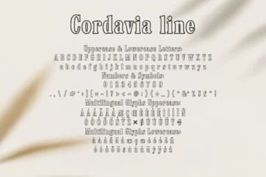 Cordavia Line by TonisArtStudio — Slab Serif Font — thumbnail 6