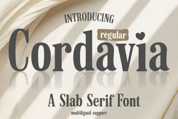Cordavia Regular by TonisArtStudio — Slab Serif Font