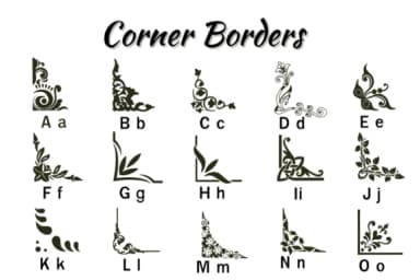 Corner Borders by Nun Sukhwan — Dingbats Font — thumbnail 2