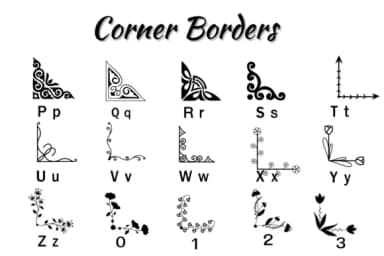 Corner Borders by Nun Sukhwan — Dingbats Font — thumbnail 3