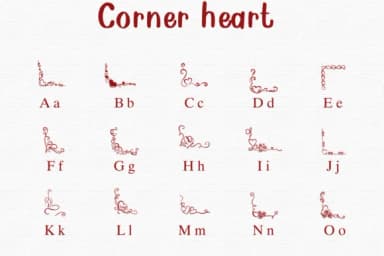 Corner Heart by Nongyao — Dingbats Font — thumbnail 2