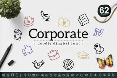 Corporate by YandiDesigns — Dingbats Font — thumbnail 1