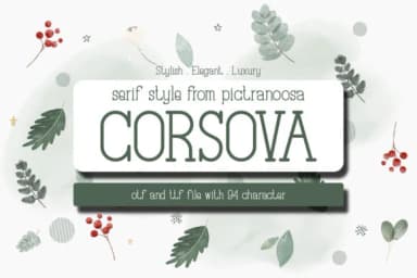 Corsova by pictranoosa — Slab Serif Font — thumbnail 1