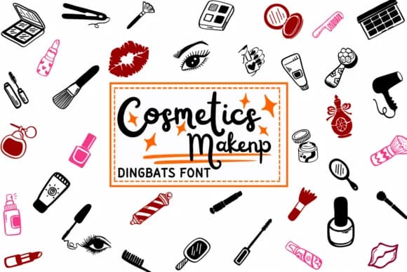 Cosmetics Makenp by PraewDesigns — Dingbats Font