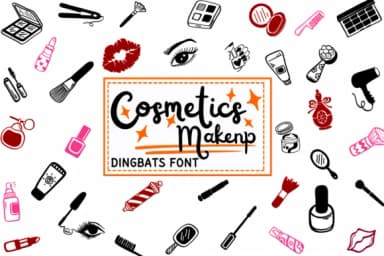 Cosmetics Makenp by PraewDesigns — Dingbats Font — thumbnail 1