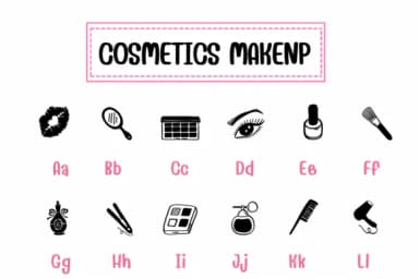 Cosmetics Makenp by PraewDesigns — Dingbats Font — thumbnail 2