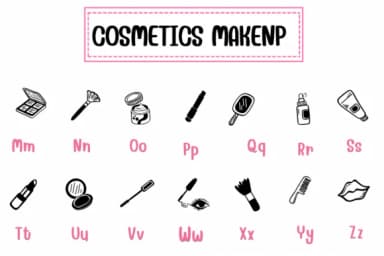 Cosmetics Makenp by PraewDesigns — Dingbats Font — thumbnail 3