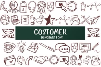 Costomer by Nongyao — Dingbats Font — thumbnail 1