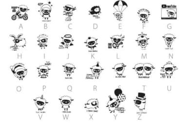 Counting Sheep Dingbats by Illustration Ink — Dingbats Font — thumbnail 3