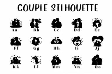 Couple Silhouette by CHANOK — Dingbats Font — thumbnail 2