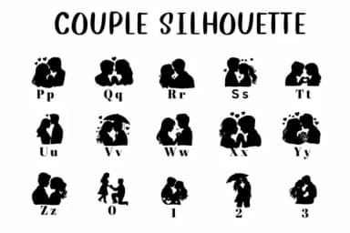 Couple Silhouette by CHANOK — Dingbats Font — thumbnail 3