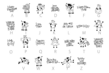 Cow-lendar Dingbats by Illustration Ink — Dingbats Font — thumbnail 3