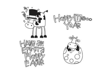 Cow-lendar Dingbats by Illustration Ink — Dingbats Font — thumbnail 6