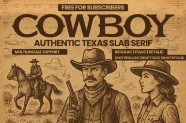Cowboy by Minimalistartstudio — Slab Serif Font — thumbnail 1