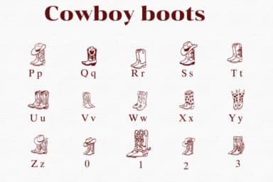 Cowboy Boots by The Makewell Paper Co — Dingbats Font — thumbnail 3