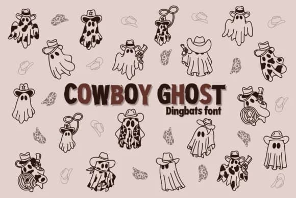Cowboy Ghost by Chonada — Dingbats Font