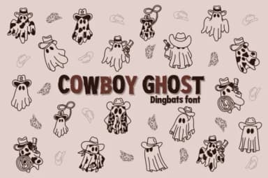 Cowboy Ghost by Chonada — Dingbats Font — thumbnail 1