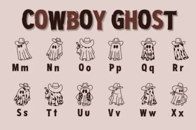 Cowboy Ghost by Chonada — Dingbats Font — thumbnail 3