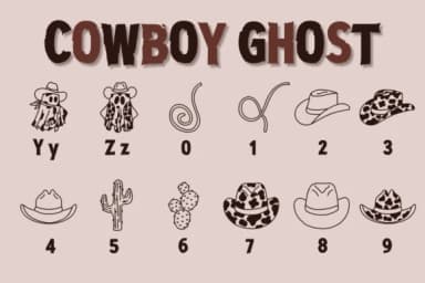 Cowboy Ghost by Chonada — Dingbats Font — thumbnail 4