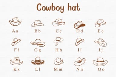 Cowboy Hat by Nongyao — Dingbats Font — thumbnail 2