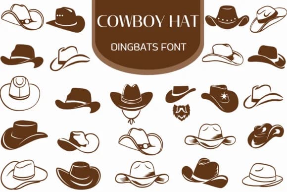 Cowboy Hat by Heartcraft Atelier — Dingbats Font
