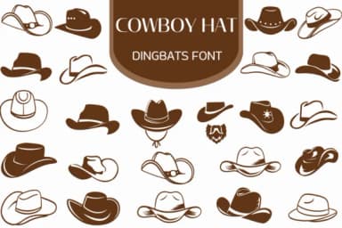 Cowboy Hat by Heartcraft Atelier — Dingbats Font — thumbnail 1