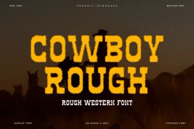 Cowboy Rough by qrdesignstd — Slab Serif Font — thumbnail 1
