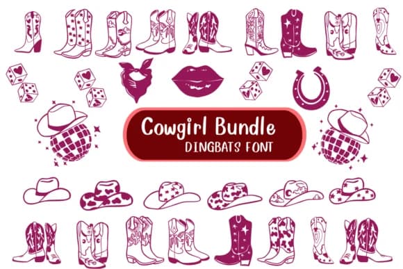 Cowgirl Bundle by Nongyao — Dingbats Font